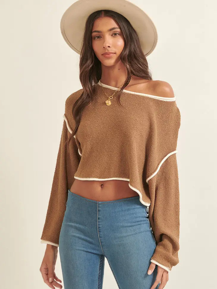 Loose clearance cropped sweater