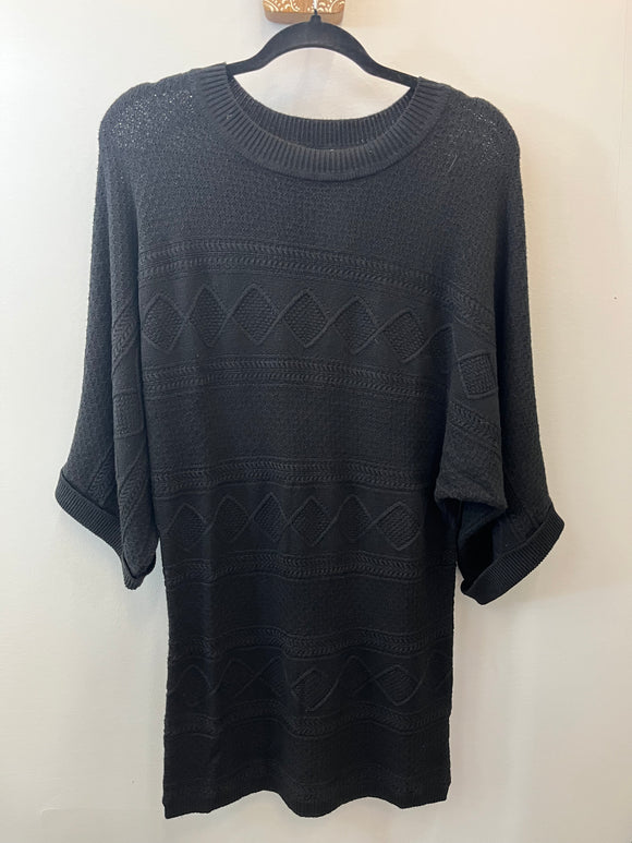 Black Aztec Sweater Dress