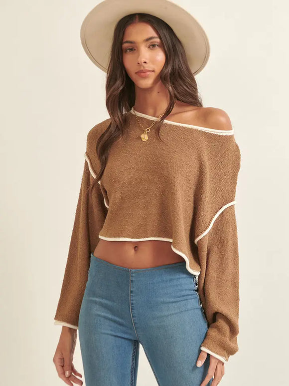 Loose Knit Cropped Sweater